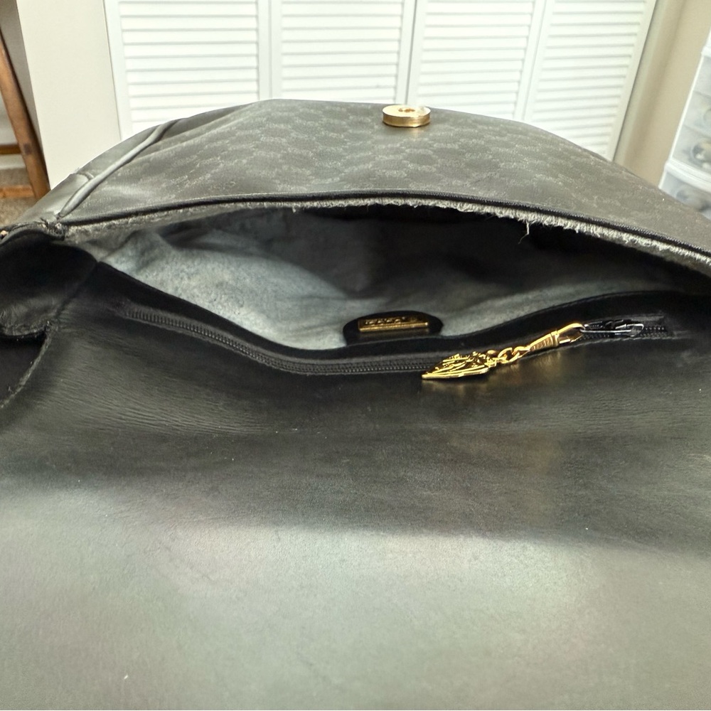 Authentic Gucci GG Vintage Ophidia Sherry Crossbody Bag Leather Black Purse Tote - Picture 6 of 6